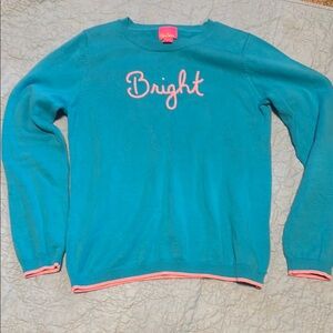 Bright Blue Lilly Pulitzer Tarsia Sweater XL